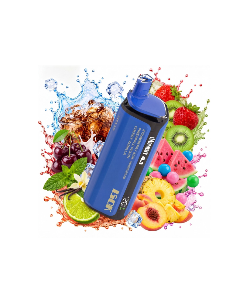 POD DESECHABLE IMOMENT 4 EN 1 (STRAWBERRY KIWI / WATERMELON BUBBLEGUM / PINEAPPLE PEACH / CHERRY VAINILLA) 150K